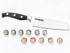 img 2 attached to 🔪 Svensbjerg Professional Kitchen Knife Set - Santoku, Cooking, Scissor, Sharpener - High-End Stainless Steel Cutlery - German Brand SB-KS202