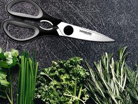 img 1 attached to 🔪 Svensbjerg Professional Kitchen Knife Set - Santoku, Cooking, Scissor, Sharpener - High-End Stainless Steel Cutlery - German Brand SB-KS202