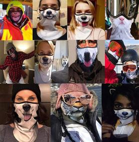 img 1 attached to 🐾 3D Animal Neck Gaiter Balaclava: Ultimate Protection for Motorcycle, Cycling, Hiking & Ski | Anti-UV, Windproof Face Mask Scarf | Perfect for Halloween!