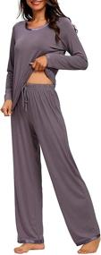 img 2 attached to ROSE MERRY Womens Sleeve Sleepwear