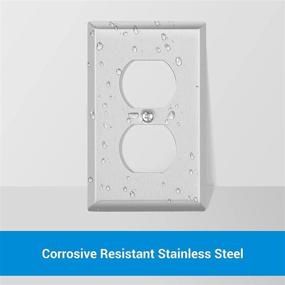 img 3 attached to 🔌 DEWENWILS 10-Pack Metal Wall Plates: Reliable Duplex Outlet Cover Plate for Switches & Receptacles – Corrosion Resistant, Brushed Finish, Silver – ETL Listed