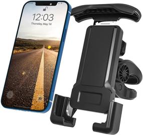img 4 attached to 📱 Universal 360 Adjustable Motorcycle Phone Mount Holder for iPhone 12 11 xr Pro Max and All Phones - Bike and Bicycle Cell Phone Mount for Sport Road Bike Handlebar