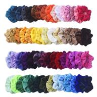🎀 mcupper velvet 54pcs hair scrunchies: elastic hair bands for women & girls - assorted colors scrunchie hair ties & accessory set logo