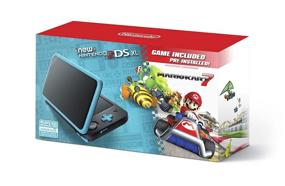img 4 attached to 🎮 New Nintendo 2DS XL - Black + Turquoise: Mario Kart 7 Pre-installed