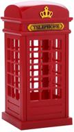 📞 vintage london telephone booth usb charging led night lamp with touch sensor, adjustable brightness - ideal for bedroom, dorm room, home bar decor, and birthday gift logo