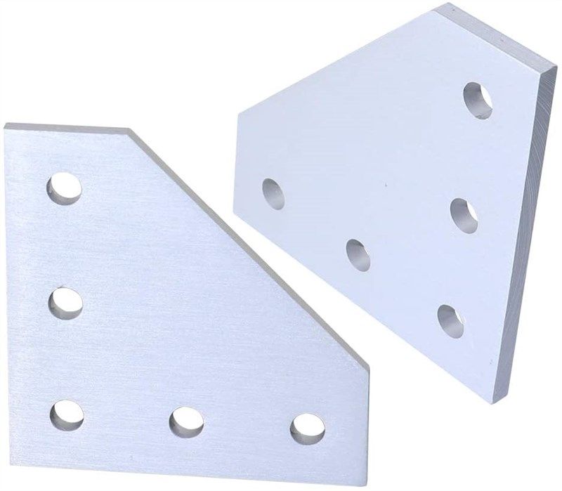 kootans 2pcs/lot new 5 hole 90 degree joint board plate corner angle bracket connection joint strip for slot 8mm 3030 aluminum profile 3d printer frame 로고