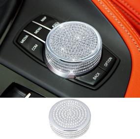 img 4 attached to 🔥 Enhance Your BMW Interior with TopDall Bling Media iDrive Control Sticker Cover - Medium Size Accessory