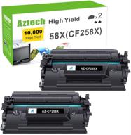 🖨️ high yield aztech compatible toner cartridge replacement for hp 58x/58a – pro m404/mfp m428 series (2-pack, black) logo