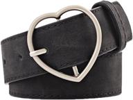 👗 versatile pu leather heart buckle belt for women & men - adjustable waist belt for dresses, jeans & more logo