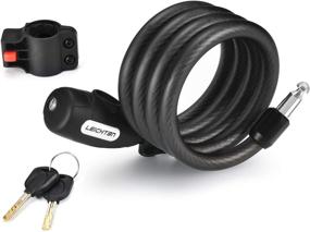 img 4 attached to 🔒 High Security Bike Lock: 6 Feet Coiled Cable Lock with Keys & Mounting Bracket, 1/2 Inch Diameter, Heavy Duty for Outdoor Bicycle Protection