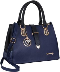 img 4 attached to Stylish Leather Crossbody Shoulder Handbags & Wallets for Women - A Fashionable Collection of Satchels