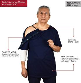 img 3 attached to 👕 Surgery Shirt with Convenient Right Shoulder Access for Men - Innovative Men's Clothing Solution