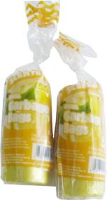 img 1 attached to 🍋 Lemon Scented 4 Gallon Garbage Bags - Small Wastebasket Bags - 2 Packs of 50 Bags - Refreshing Fragrance!