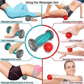 img 3 attached to 👣 Plantar Fasciitis Foot Massager Roller and Ball Set - Ultimate Relief for Heel Spurs and Foot Arch Pain - Acupressure Reflexology Tool for Deep Relaxation and Stress Relief - Trigger Point Healing with Spiky Ball