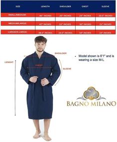 img 1 attached to Milano Men's Waffle Knit Bathrobe - Premium Men's Clothing