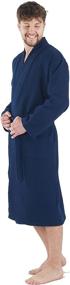 img 3 attached to Milano Men's Waffle Knit Bathrobe - Premium Men's Clothing