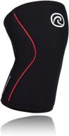 🏋️ rehband rx line speed protection knee support - black/red 105436 for enhanced performance logo