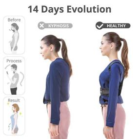 img 3 attached to 🩺 VOLUEX Posture Corrector for Women and Men - Adjustable Upper Back Brace for Improved Posture, Neck, Shoulder, Clavicle, and Back Support - XL Size (40-52in) - Pain Relief & Comfortable Fit