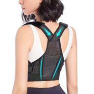 🩺 voluex posture corrector for women and men - adjustable upper back brace for improved posture, neck, shoulder, clavicle, and back support - xl size (40-52in) - pain relief & comfortable fit logo