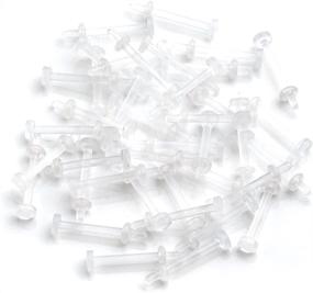 img 1 attached to 💎 PiercingJ 20pcs Lot 16G Clear White Flexible Bioplast Lip Labret Retainer 3/8" Bar Piercing for Lip, Nose, and Ear