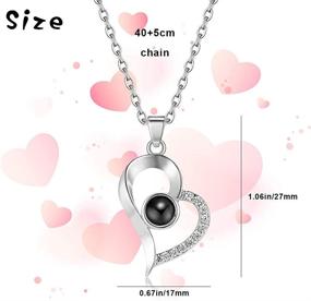 img 2 attached to ❤️ Vanleonet I Love You Necklace - 100 Languages Projection Pendant Necklace, Romantic Gift for Her - I Will Always Love You