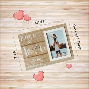 img 3 attached to Ylu Yni Wooden Picture Frame: A Romantic Anniversary Wedding Photo Frame for Newly Engaged Couples, Perfect Valentine's Day or Christmas Birthday Gift for Boyfriend or Girlfriend