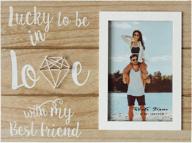 ylu yni wooden picture frame: a romantic anniversary wedding photo frame for newly engaged couples, perfect valentine's day or christmas birthday gift for boyfriend or girlfriend логотип