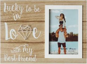 img 4 attached to Ylu Yni Wooden Picture Frame: A Romantic Anniversary Wedding Photo Frame for Newly Engaged Couples, Perfect Valentine's Day or Christmas Birthday Gift for Boyfriend or Girlfriend