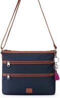 👜 sak esperato women's handbags & wallets - navy nylon crossbody logo