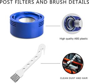 img 2 attached to 🔍 Dyson V7,V8 Animal, V8 Absolute Filter Replacement Set: 4 Pre Filter, 4 HEPA Post Filter, 1 Cleaning Brush | Part # 965661-01, 967478-01