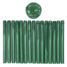 img 2 attached to Yoption Metallic Green Sealing Wax Sticks - Perfect for Wedding Invitations and Cards