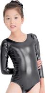 🤸 speerise kids girls long sleeve metallic spandex gymnastics dance leotard for enhanced seo логотип