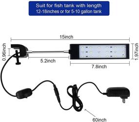 img 2 attached to 🐠 Enhance Your Fish Tank with our 7W Clip-On LED Aquarium Lights for 5-10 Gallon Tanks: White and Blue LEDs for Optimal Illumination