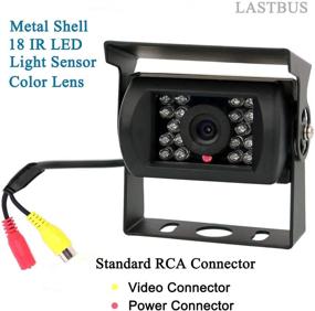 img 2 attached to 📷 RV Camper Truck Trailer Bus Van Waterproof Rear View Backup Camera with RCA Connector, Wide View Angle and Night Vision