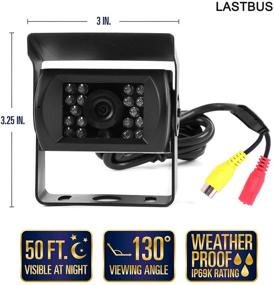 img 1 attached to 📷 RV Camper Truck Trailer Bus Van Waterproof Rear View Backup Camera with RCA Connector, Wide View Angle and Night Vision