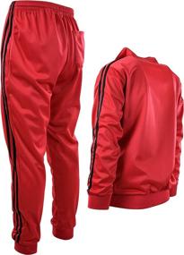 img 1 attached to 👕 Premium Two-Piece Men's Athletic Tracksuit Set