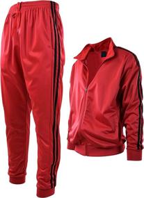 img 4 attached to 👕 Premium Two-Piece Men's Athletic Tracksuit Set