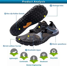 img 3 attached to Ansbowey Water Shoes: Versatile Footwear for Beach Walking, Stream Trekking, Swimming Pool, and More!