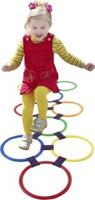 img 2 attached to 🎉 Dynamic Fun: Explore Hey Play Hopscotch Multi Colored Connectors for Exciting Outdoor Games!