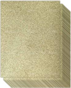 img 1 attached to 🎉 Premium Gold Glitter Cardstock 20 Pack - 8.5 x 11 Inches - Non-Adhesive, One-sided - Ideal for DIY Crafts, Art Projects, Party Decor & Gift Wrapping - Sparkling Silver Paper, 250GSM