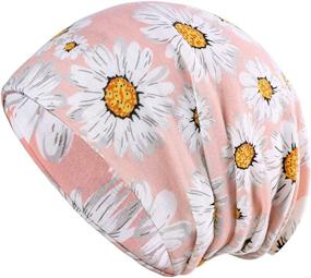 img 3 attached to 🧣 HONENNA Soft Sleep Beanie - Printed Turban Headband Chemo Cap