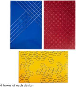 img 1 attached to 🎁 Hallmark 12 Ct Colorful Shirt Boxes for Christmas, Hanukkah, Valentine's Day, Birthdays - Red, Blue, Yellow, Geometric Patterns