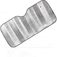 🌞 high-quality silver car foldable sun shade - zone tech premium metallic reflective accordion car sun shade logo