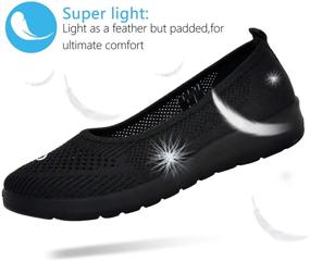 img 2 attached to 👟 Кроссовки для женщин adeilisa Slip-On - комфортные и дышащие вязаные кеды