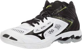 img 4 attached to 🏐 Mizuno Lightning Men's Volleyball Shoes - White/Black