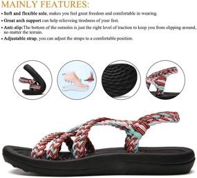 img 1 attached to Comfortable Sandals Lightweigh Warerproof Vacation Women's Shoes for Athletic