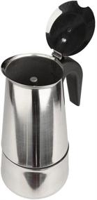 img 2 attached to Premium 6-Cup Stovetop Espresso Maker: Italian Moka Coffee Pot - Top Grade Polished Stainless Steel Coffee Percolator with Permanent Filter and Heat Resistant Handle for Home and Office Use