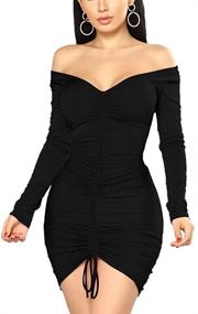 img 4 attached to XXTAXN Womens Elegant Sleeve Shoulder Women's Clothing and Dresses