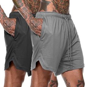 img 4 attached to 🏃 JRDOJN Men's Breathable Quick Dry Workout Shorts with Pockets for Running, Training, and Fitness