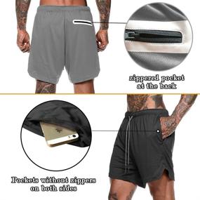 img 2 attached to 🏃 JRDOJN Men's Breathable Quick Dry Workout Shorts with Pockets for Running, Training, and Fitness